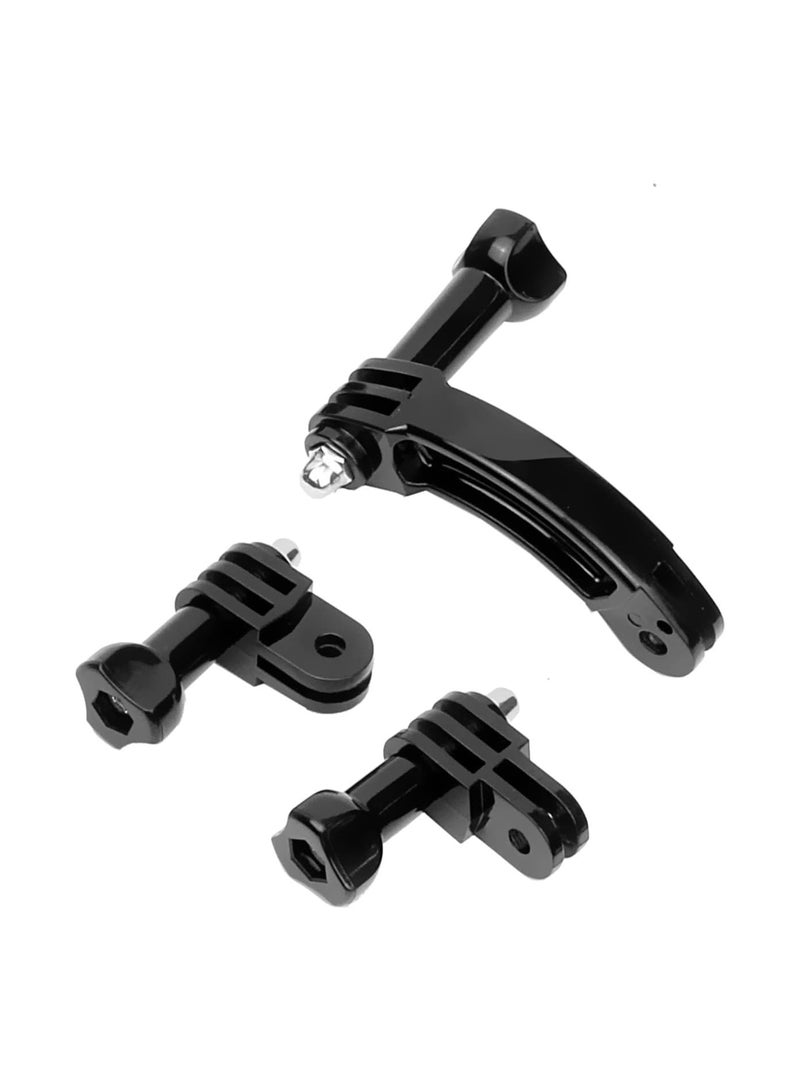Curved Extension Arm Mount for GoPro, 90 Degree Rotary Connector Chain for GoPro Hero 12/11/10/9/8/7/6/5, Session 4, 3+, 3, 2, 1 Cameras