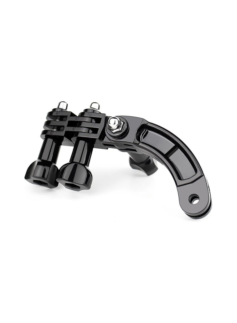 Curved Extension Arm Mount for GoPro, 90 Degree Rotary Connector Chain for GoPro Hero 12/11/10/9/8/7/6/5, Session 4, 3+, 3, 2, 1 Cameras