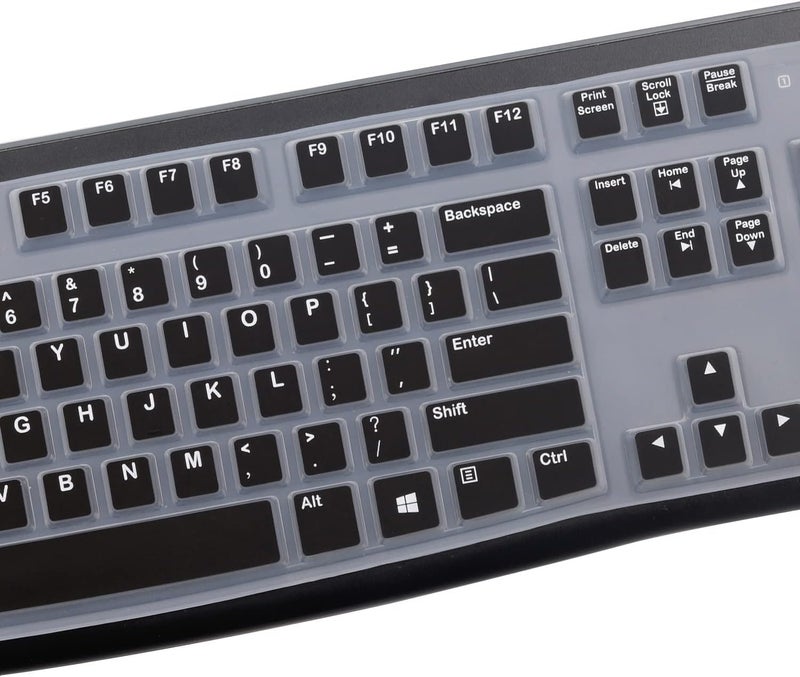 OJOS Keyboard Cover Skin Protector for Logitech MK120 K120 Wired, Keyboard Protective Skin US Layout (NOT Fit Other Model Keyboards)-Black - Image 3