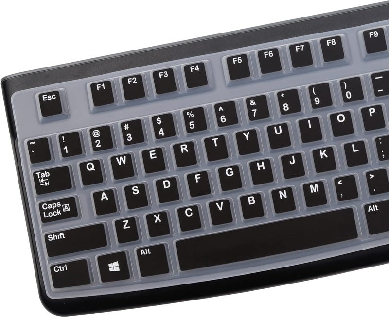 OJOS Keyboard Cover Skin Protector for Logitech MK120 K120 Wired, Keyboard Protective Skin US Layout (NOT Fit Other Model Keyboards)-Black - Image 2