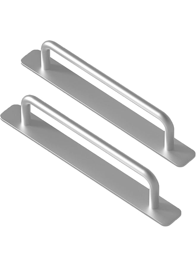 The Bros 2 Pack Self-Stick Instant Door Handle,Adhesive Furniture Drawer Handles,Alloy Drawer Push Pull Handles for Kitchen Cabinet Sliding Closet - Image 1