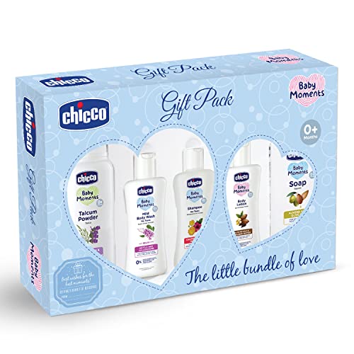 Chicco Baby Moments Essential Set, Gift Set for Babies, 0M+ Blue - Image 1
