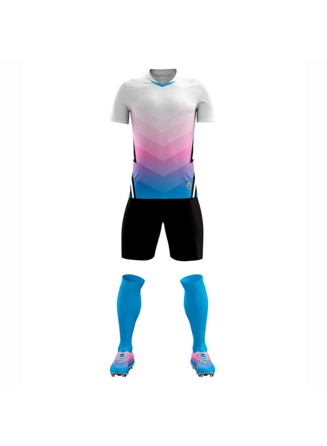 8850 White feeltime Store] Children's Student Training Clothes Suit Jersey Sports Team Clothes Men's And Women's Football Clothes