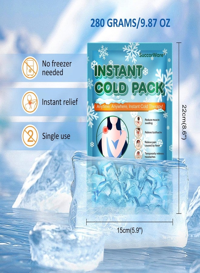 SuccorWare 16 Packs Instant Cold Pack for Large Size (5.9" x 8.6") - Disposable First Aid Ice Packs for Injuries - Cold Compress for Pain Relief, Swelling, Toothache, Athletes & Outdoor Activities - Image 2