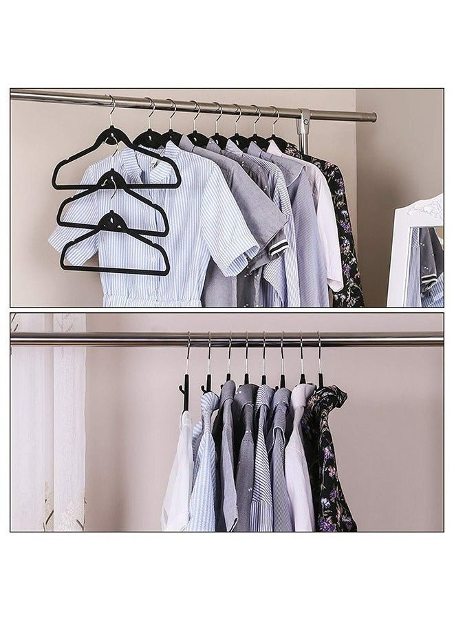 رولستيمي شماعات مخملية 30 قطعة ، شماعات غير قابلة للانزلاق موفرة للمساحة ، أسود - Image 4