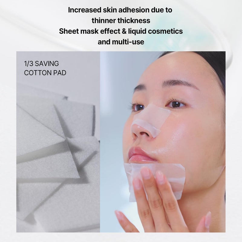 ilso وسادة قطنية موفرة ILSO 1/3، طبقة رقيقة مثالية لوسادة التونر DIY والقناع، 40 ورقة، العناية بالبشرة الكورية (50 × 70 مم) - Image 4