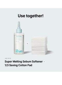 ilso ILSO 1/3 Saving Cotton Pad, Thin Layer Perfect for DIY Toner pad and mask, 40 Sheets, Korean Skincare (50 x 70mm)  - Image 2