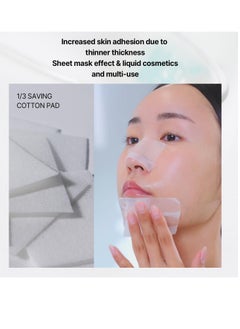 ilso ILSO 1/3 Saving Cotton Pad, Thin Layer Perfect for DIY Toner pad and mask, 40 Sheets, Korean Skincare (50 x 70mm)  - Image 3