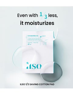 ilso ILSO 1/3 Saving Cotton Pad, Thin Layer Perfect for DIY Toner pad and mask, 40 Sheets, Korean Skincare (50 x 70mm)  - Image 4