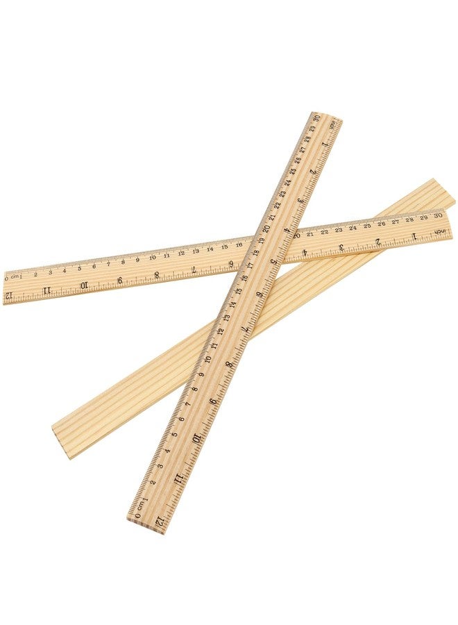 MANCHAP 144 PCS 12 Inch Wooden Rulers, Double Sided Pine Wood School Ruler, Wood Measuring Ruler for Home, and Office, 2 Scales (12 Inch and 30 CM) - Image 4