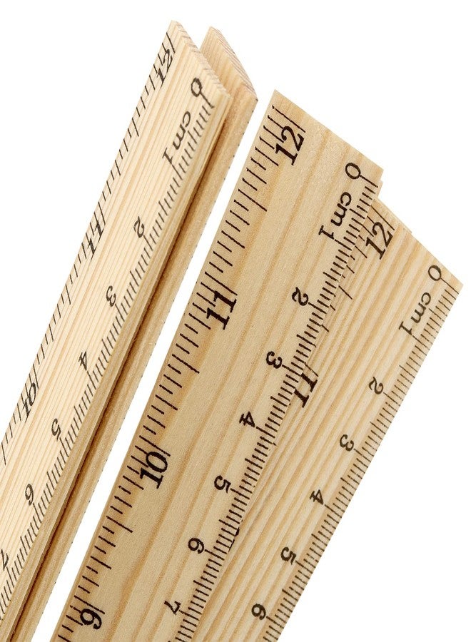 MANCHAP 144 PCS 12 Inch Wooden Rulers, Double Sided Pine Wood School Ruler, Wood Measuring Ruler for Home, and Office, 2 Scales (12 Inch and 30 CM) - Image 3