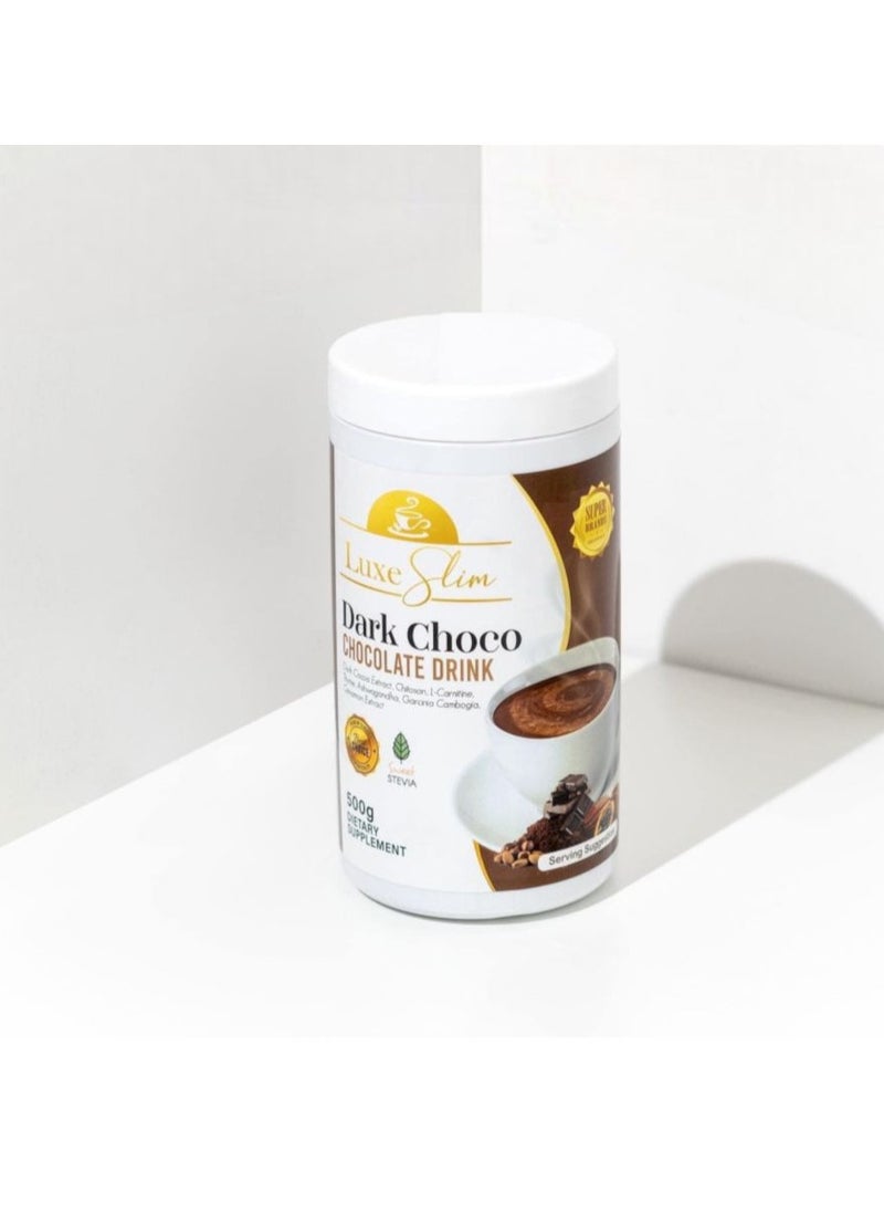 Luxe Slim - Dark Choco Chocalate Drink 500 grams - Image 1