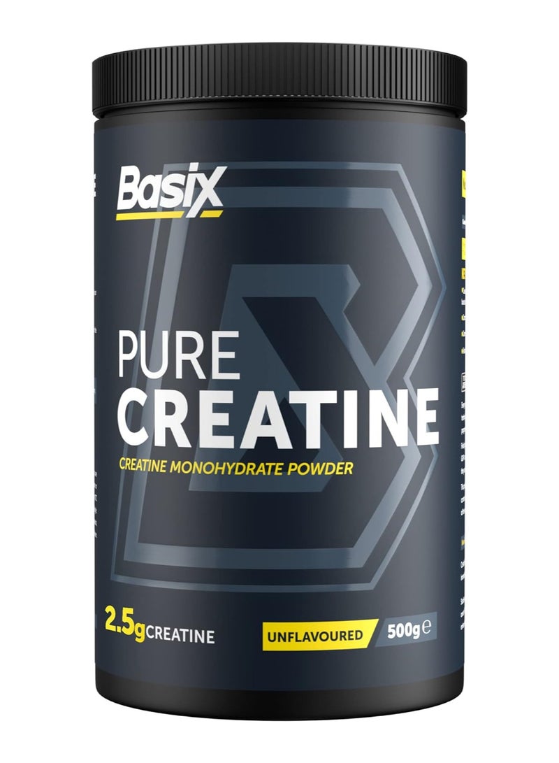 Basix Pure Creatine Monohydrate - Unflavored - (500 g) - Image 1