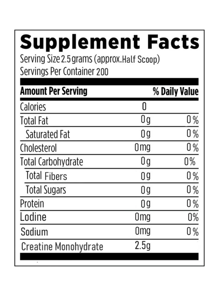 Basix Pure Creatine Monohydrate - Unflavored - (500 g) - Image 3