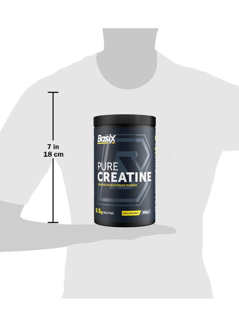 Basix Pure Creatine Monohydrate - Unflavored - (500 g) - Image 4