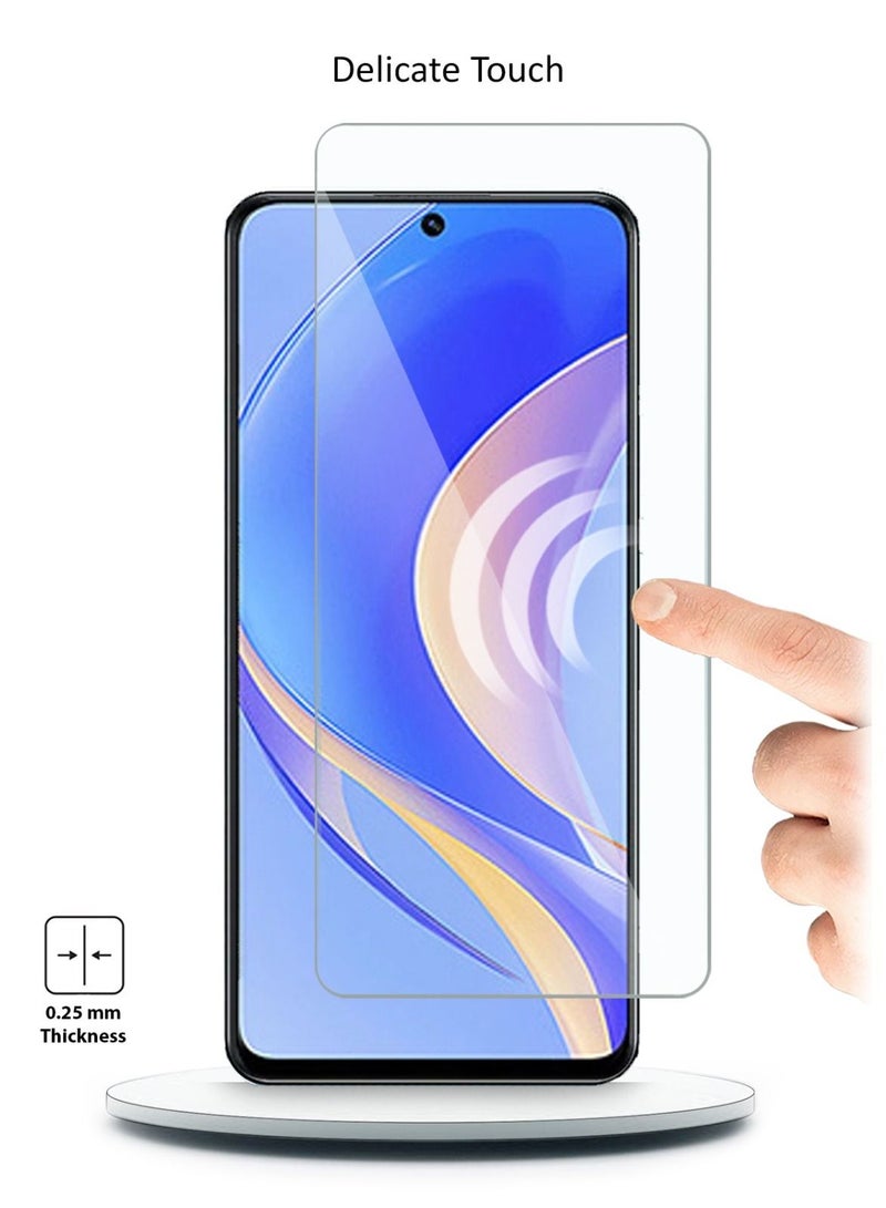 Techie واقي شاشة من الزجاج المقوى عالي الدقة بتقنية Techie مضاد للانعكاس ومضاد للفقاعات 9H Hardness لهاتف Huawei Nova Y90 - Image 2