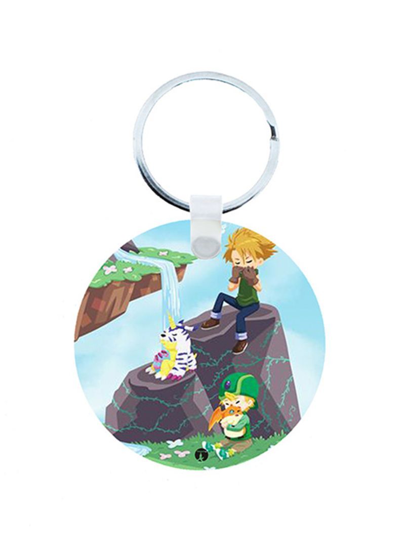 RKN Digimon Anime Wooden Keychain