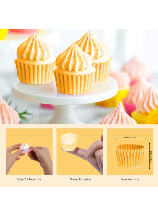 NUOMI 1 Inch Super Mini Baking Cups Muffin Paper Liners 1000 Pieces Cupcake Wrappers for Birthday/Wedding Parties Holiday, Yellow - Image 4