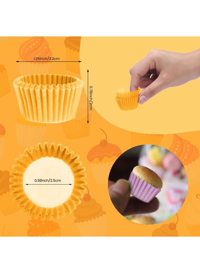 NUOMI 1 Inch Super Mini Baking Cups Muffin Paper Liners 1000 Pieces Cupcake Wrappers for Birthday/Wedding Parties Holiday, Yellow - Image 3