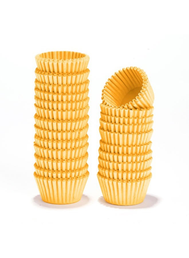 NUOMI 1 Inch Super Mini Baking Cups Muffin Paper Liners 1000 Pieces Cupcake Wrappers for Birthday/Wedding Parties Holiday, Yellow - Image 1