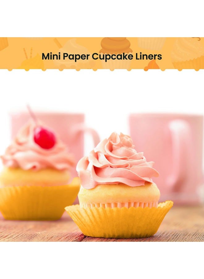 NUOMI 1 Inch Super Mini Baking Cups Muffin Paper Liners 1000 Pieces Cupcake Wrappers for Birthday/Wedding Parties Holiday, Yellow - Image 5
