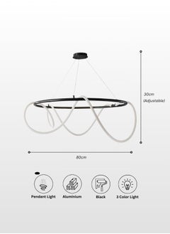 Target Modern Round LED Rope Pendant Light for Dining Kitchen Living Room 80cm  - Image 4