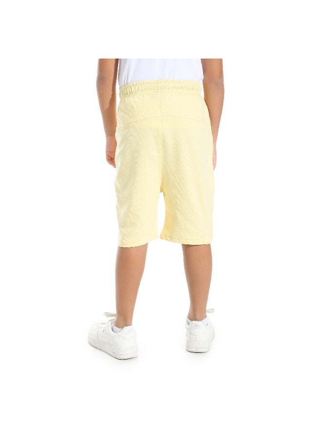 Plain Cotton Drawstring Short _ Yellow