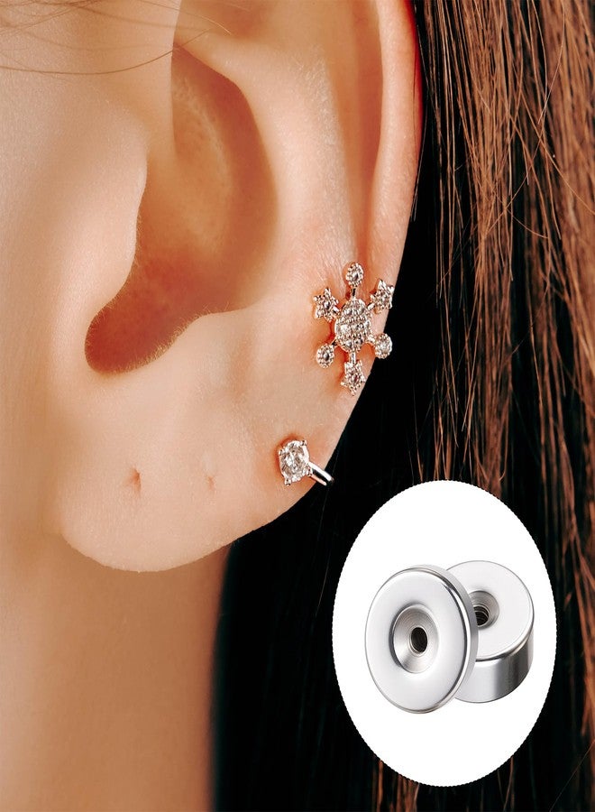 Yuomeaz 20 Pcs Stainless Steel Earring Backs, 2mm Flat Earrings Back for Stud, Screw on Earrings Back Replacements for Women Men Dainty Push Pin Cartilage Earring (0.8mm Hole) - Image 5
