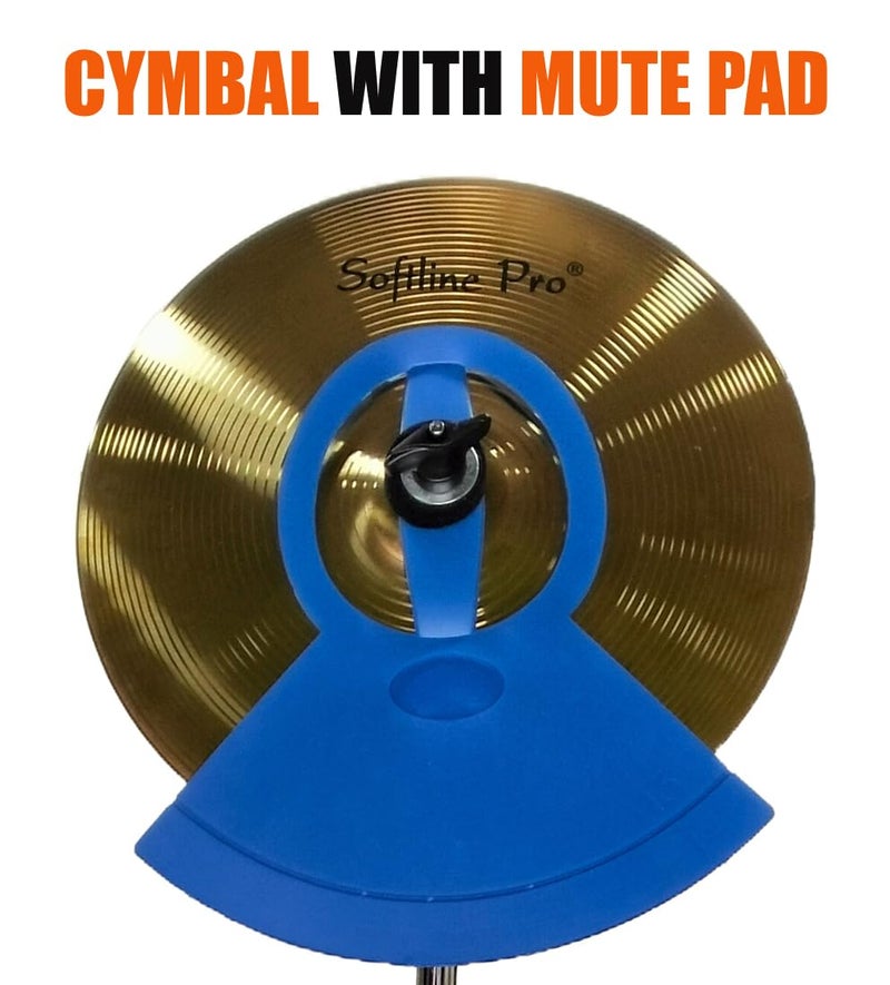 Softline Pro SP-DPPK-Kit 12" & 10 Corners Dumbed Drum Practice Pad Kit, Double Side with Stand & Bag (SP DPPRK-5PC) - Image 2