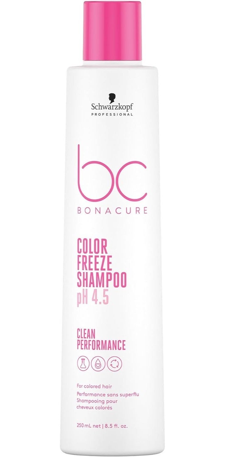 Schwarzkopf BC Bonacure pH 4.5 Color Freeze Shampoo 250ml, Professional Shampoo for Colour Treated Hair, Color Protection, Smoothness & Shine - Image 1