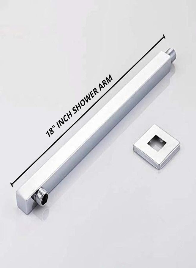 Bath Bliss BATHBLISS 18" Inches Stainless Steel 304-Grade Square Shower Arm (Pack of 1) - Image 2