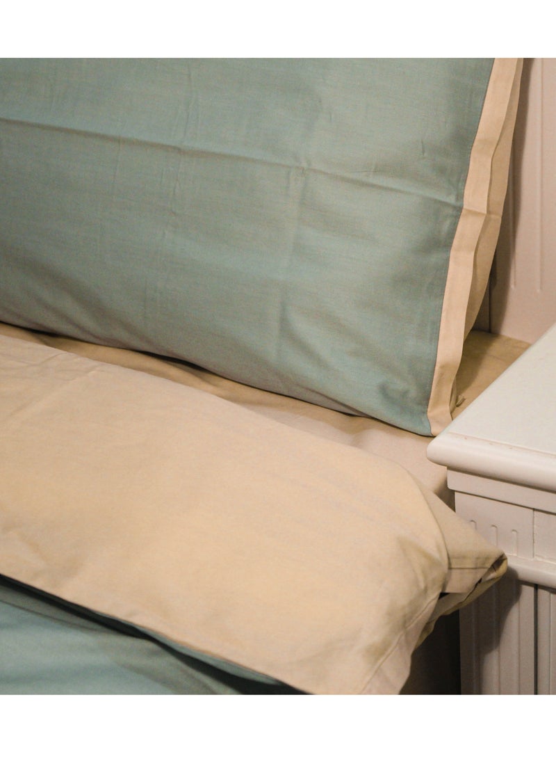 Satin Light Luxury Embroidery Romantic Green Yellow 200 * 230cm Bed Set of Four Pieces  - Image 2