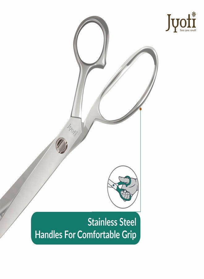 Jyoti Scissor 8" Steel Zig Zag, Pinking Shear, Ideal for cutting a Zigzag Pattern along a Fabric Edge, Asymmetric Design Prevents the Fabric from the Fabric Edge, Comfortable Grip & Decorative Cutting - Pack of 1 - Image 3