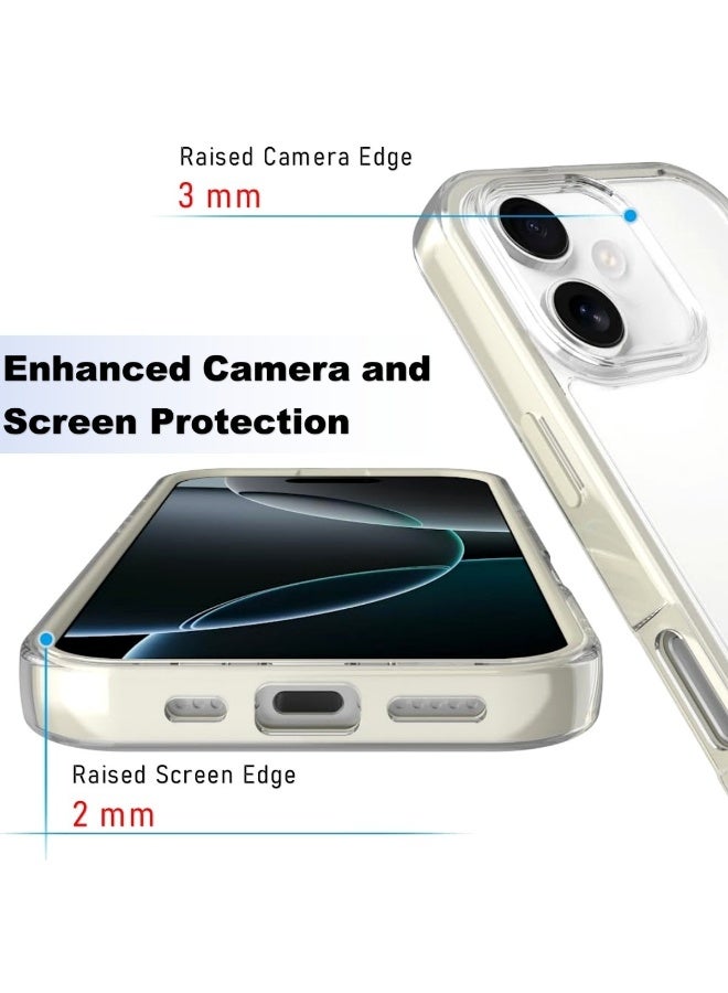 Clear Color Case for iPhone 16 – Shockproof Soft TPU Bumper Frame with Flexible Transparent Back, Aesthetic Crystle Pastel Design, Stylish Phone protector for girls (Creamy White) - Image 4