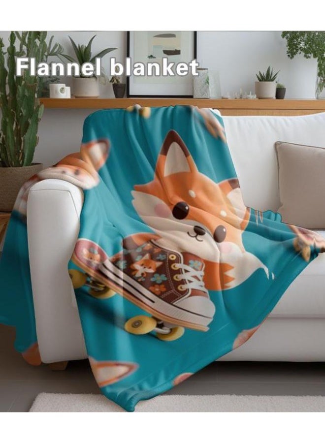 general Baby and children's cartoon flannel thin blanket (warm and comfortable, suitable for sleep, game use) 70cm*100cm - Image 1