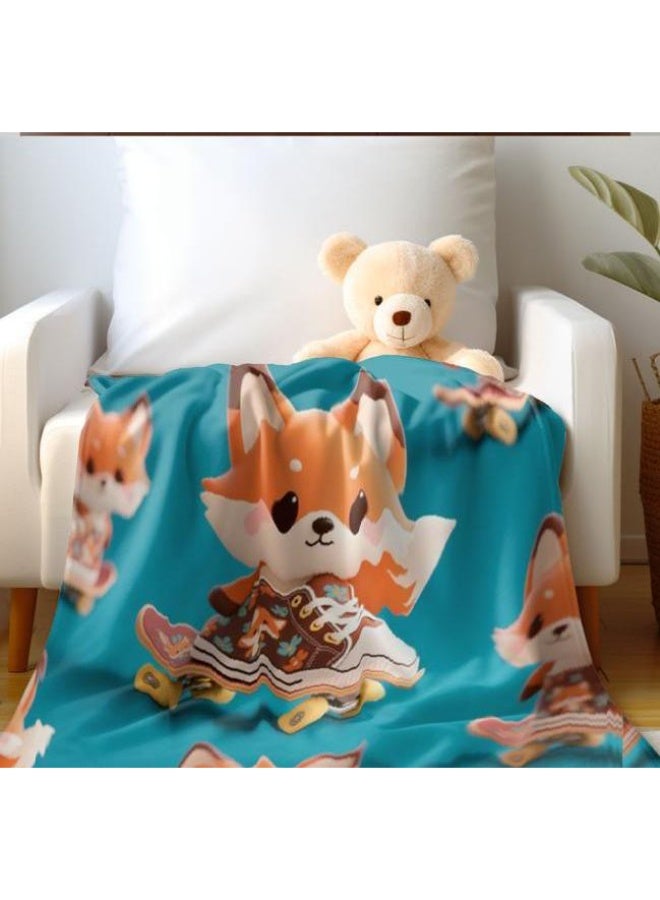 general Baby and children's cartoon flannel thin blanket (warm and comfortable, suitable for sleep, game use) 70cm*100cm - Image 4