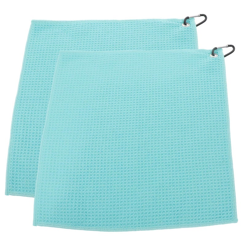 Microfiber Golf Towels 2 Pack 30x30cm Green Professional Wet Dry Cleaning Cloth - Image 2
