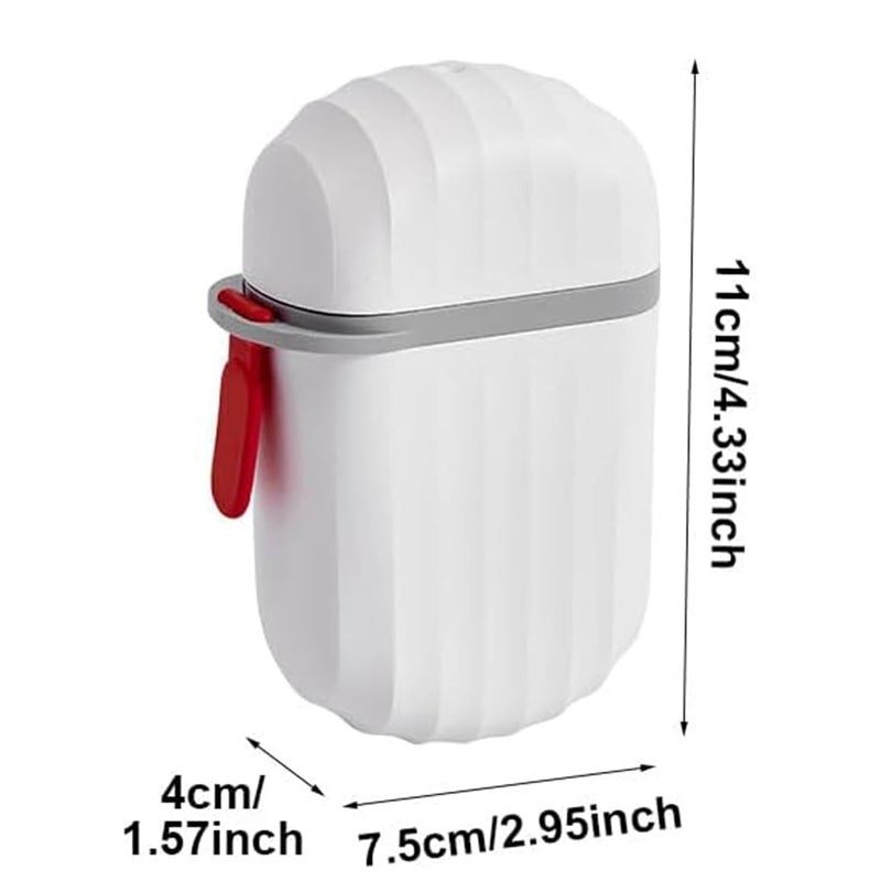 Azinoor 1 Pcs Travel Soap Holder Portable Soap Dish for Home, Outdoor Hiking, and Camping Compact and Durable Plastic Travel Soap Box Soap Case Ideal for Travel Accessories (White) - Image 4