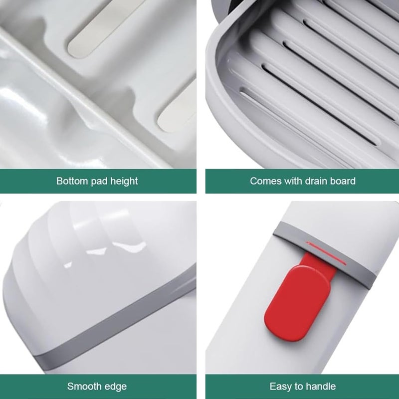 Azinoor 1 Pcs Travel Soap Holder Portable Soap Dish for Home, Outdoor Hiking, and Camping Compact and Durable Plastic Travel Soap Box Soap Case Ideal for Travel Accessories (White) - Image 3
