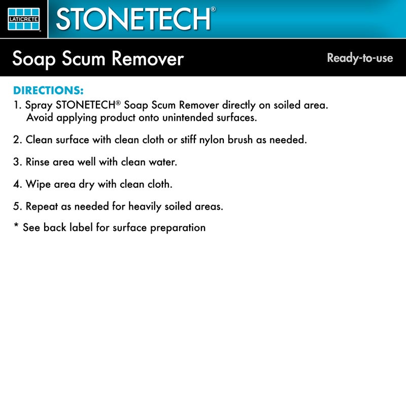 STONETECH Soap Scum Remover, 24OZ (709ML) Spray Bottle - Image 5