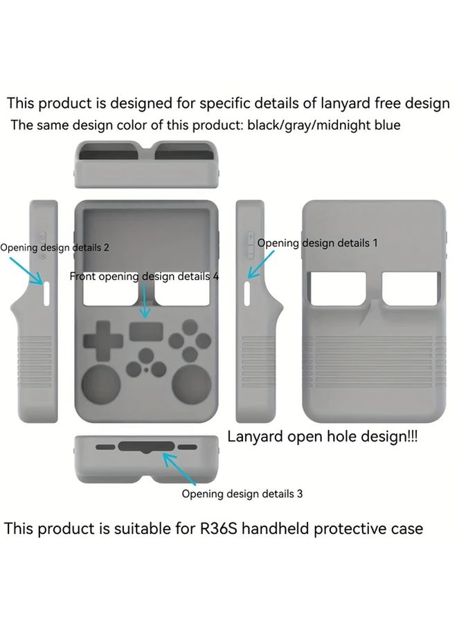 Retro Game Console Silicone Case Black Anti Slip Grip Dustproof Cover With Adjustable Strap - Image 4