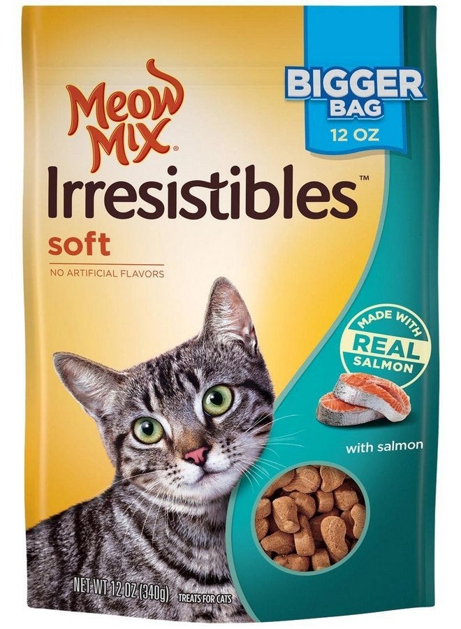 مياو مكس مكافآت القطط الناعمة من مياو ميكس إيريزيستيبلز، بنكهة السلمون، 12 أونصة - Image 1