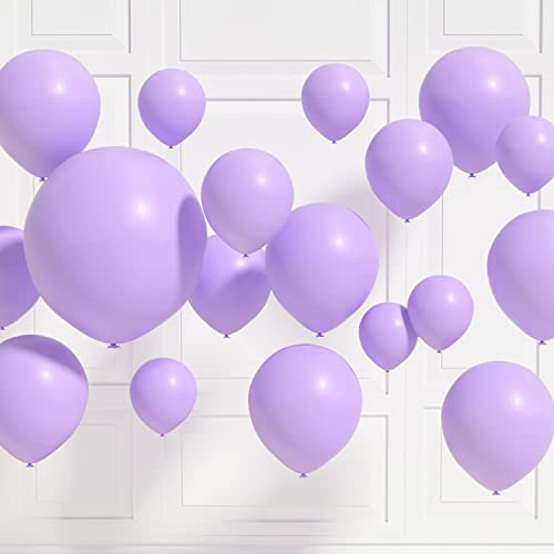 atorakushon Latex 10"Inch Lavender Pastel Balloons 126Pcs with 2 Roll Glue Dots 1 Roll Arch 1 Manual Hand Held Air Pump Full Combo for Wedding Birthday Anniversary Valentine Party Decoration - Image 2