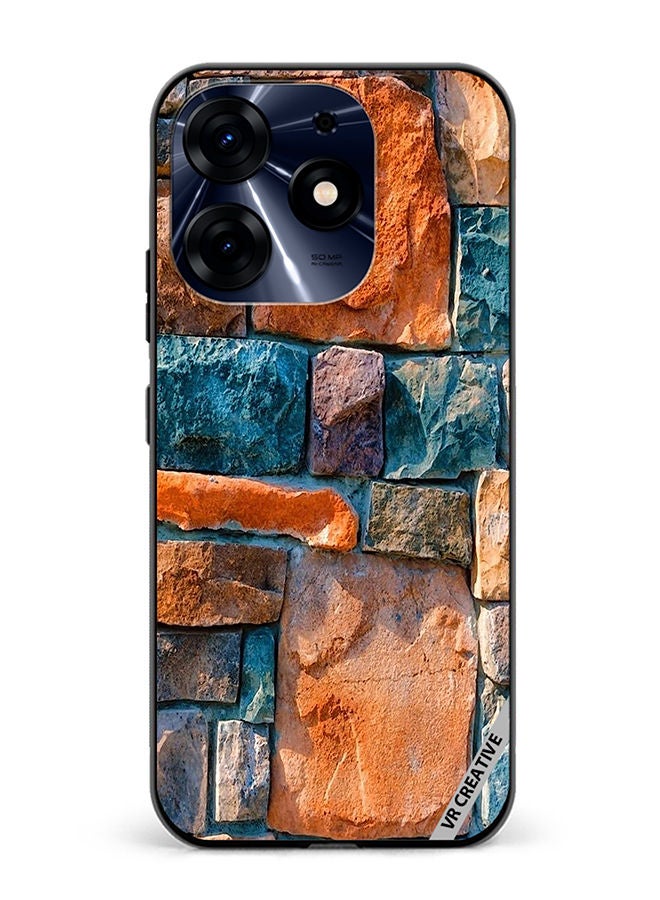 VR CREATIVE Protective Case Cover For Tecno Spark 10 Pro Abstract Stone Design Multicolour - Image 1