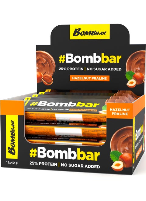 Chocolate Covered Protein Bar with Hazelnut Praline 12x40g