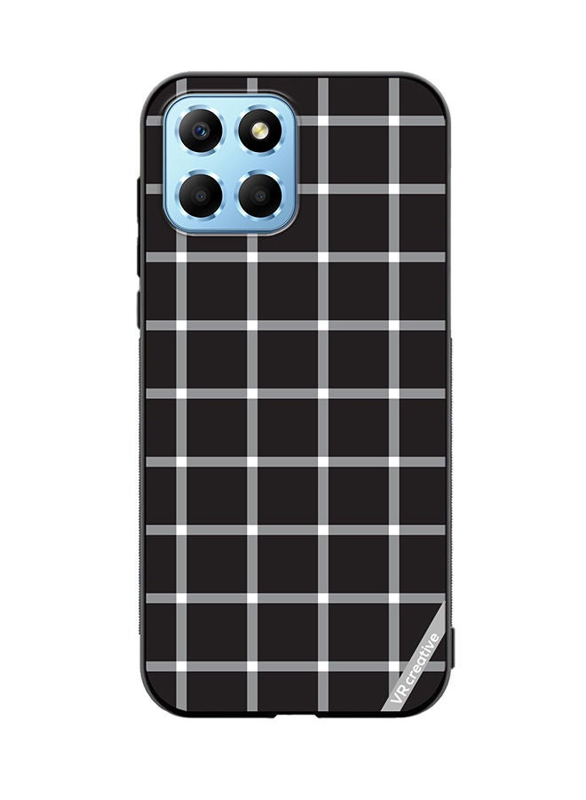 VR CREATIVE Protective Case Cover For Honor X8 5G Black White Checkered Design Multicolour - Image 1