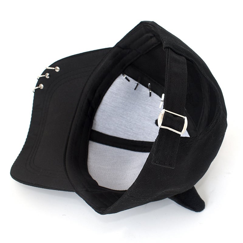 New Metal Decoration Baseball Cap Personalized Ears Iron Ring Cap Female Street Couple Casual Hip-Hop Cap - Image 5