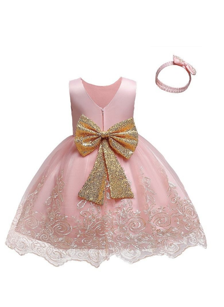 Loquat Fashionable Cute Girls Dresses Pink  - Image 2