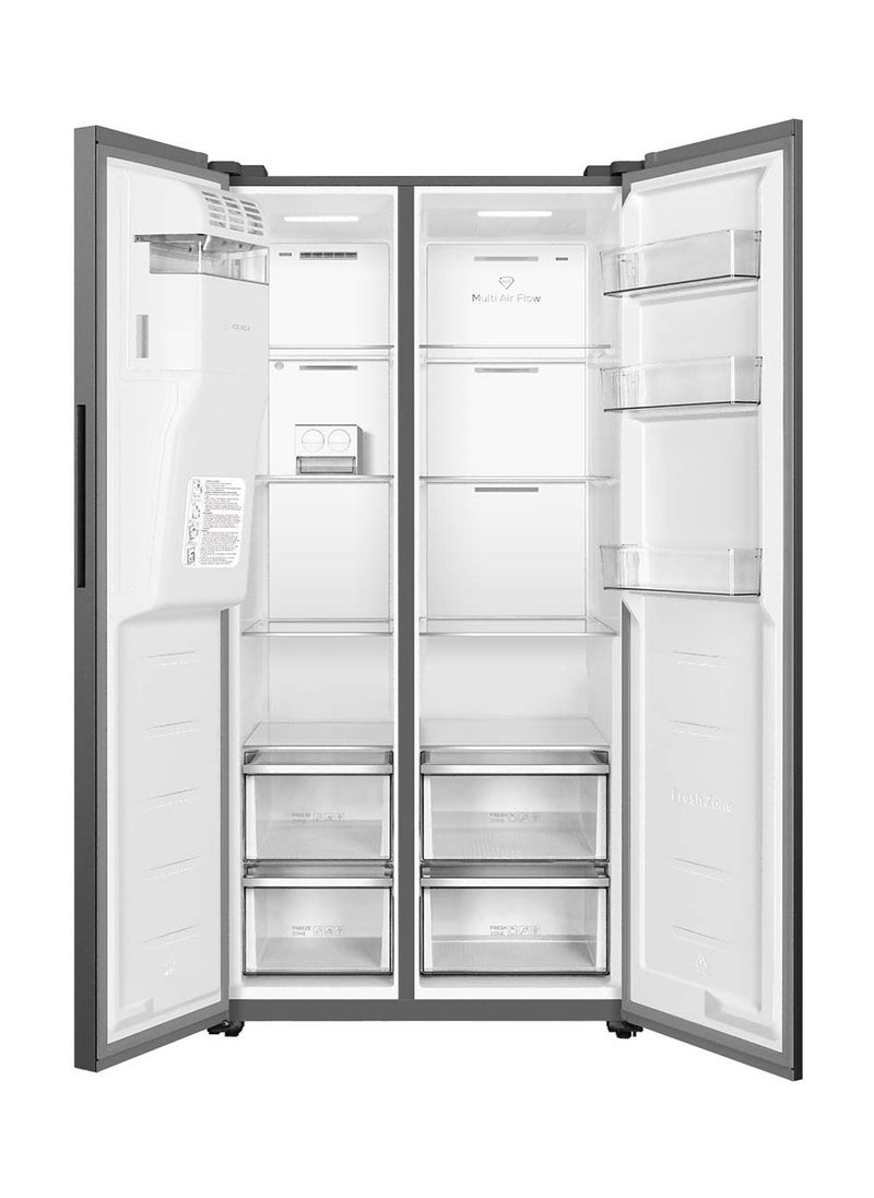 Generaltec French Door Refrigerator (Model-GR910XIMSB) 375L Fridge & 182L Freezer | No Frost | CFC Free | 6-Drawer Freezer   Touch Display | Digital Water Dispenser | Ice Cube Maker & Crusher
