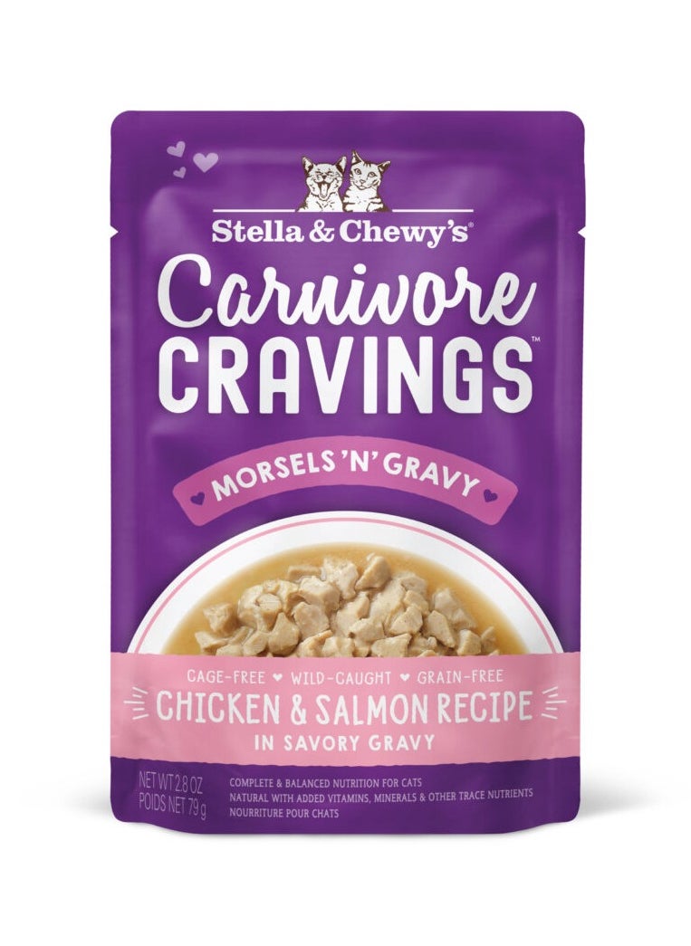 Stella & Chewys Stella & Chewy's Carnivore Cravings Morsels'N'Gravy - Chicken & Salmon Recipe - 2.8 oz  - Image 1